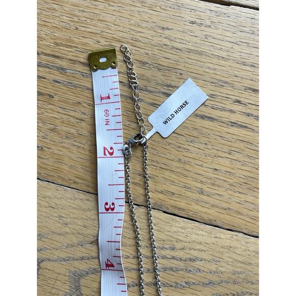 Wild horse Jasper Cluster Bar Pendant Sterling Silver 925 Necklace Southwestern - Picture 6 of 6